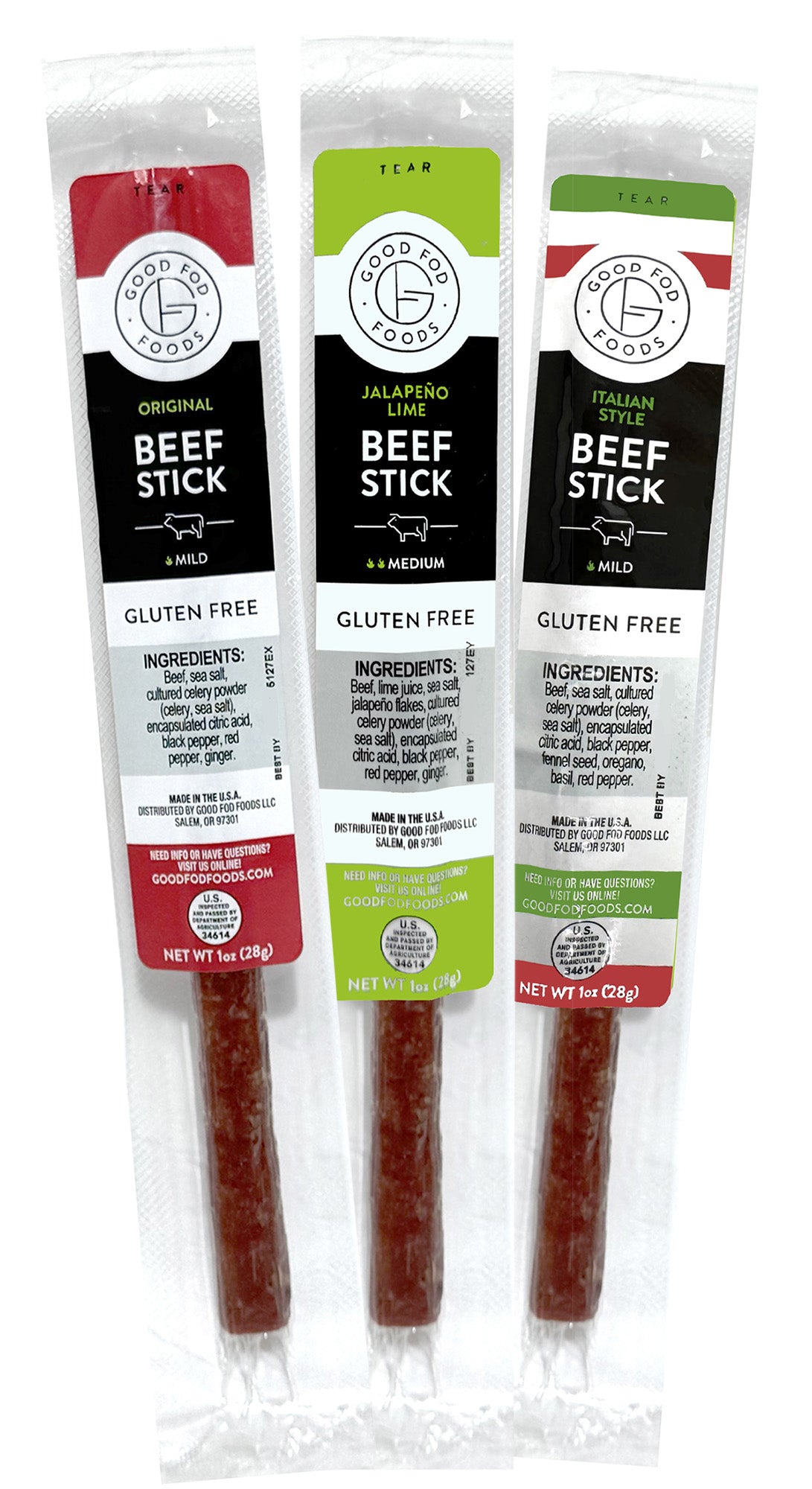 Variety Pack Trial Size of Meat Sticks 2 of Each Flavor (6ct)