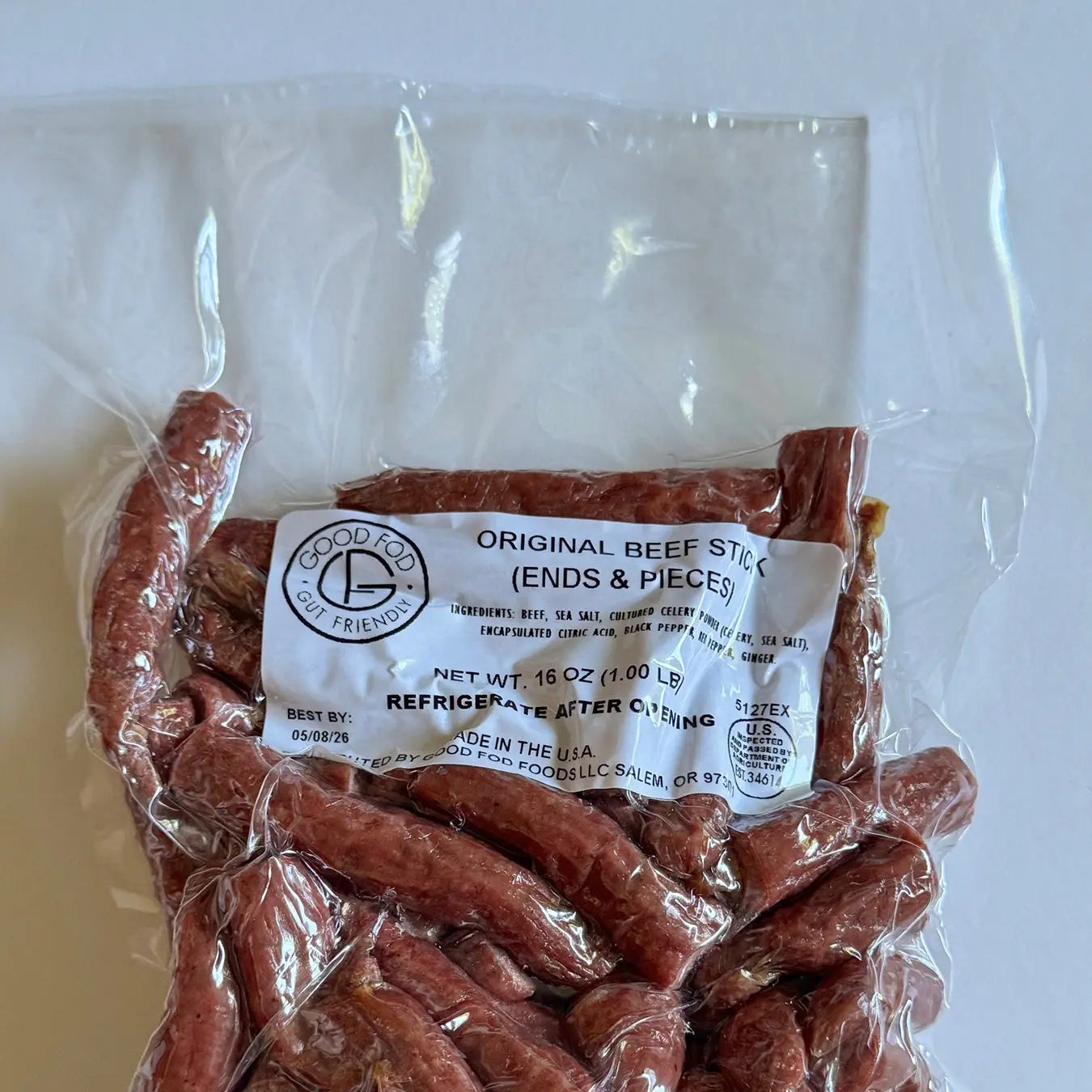 Good Fod Original Meat Stick 1lb Bulk Bag (Ends & Pieces)