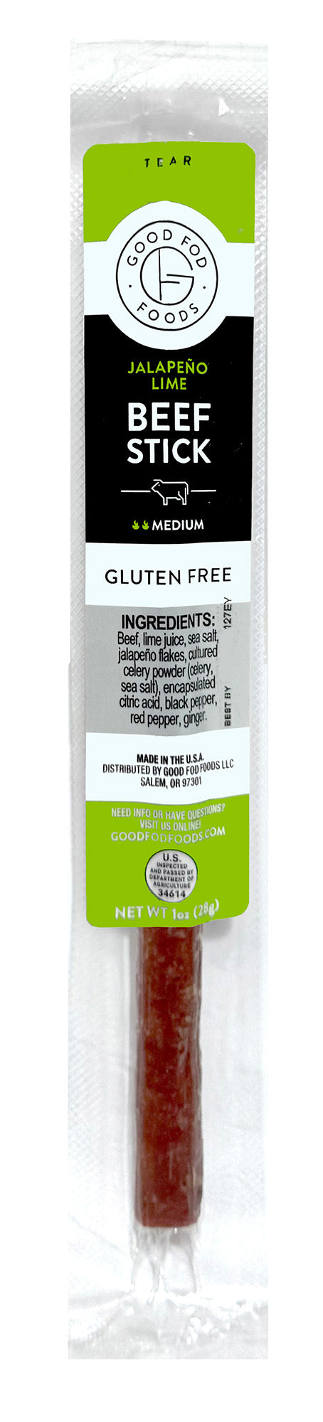 Good Fod Jalapeño Lime Meat Stick 1-10ct