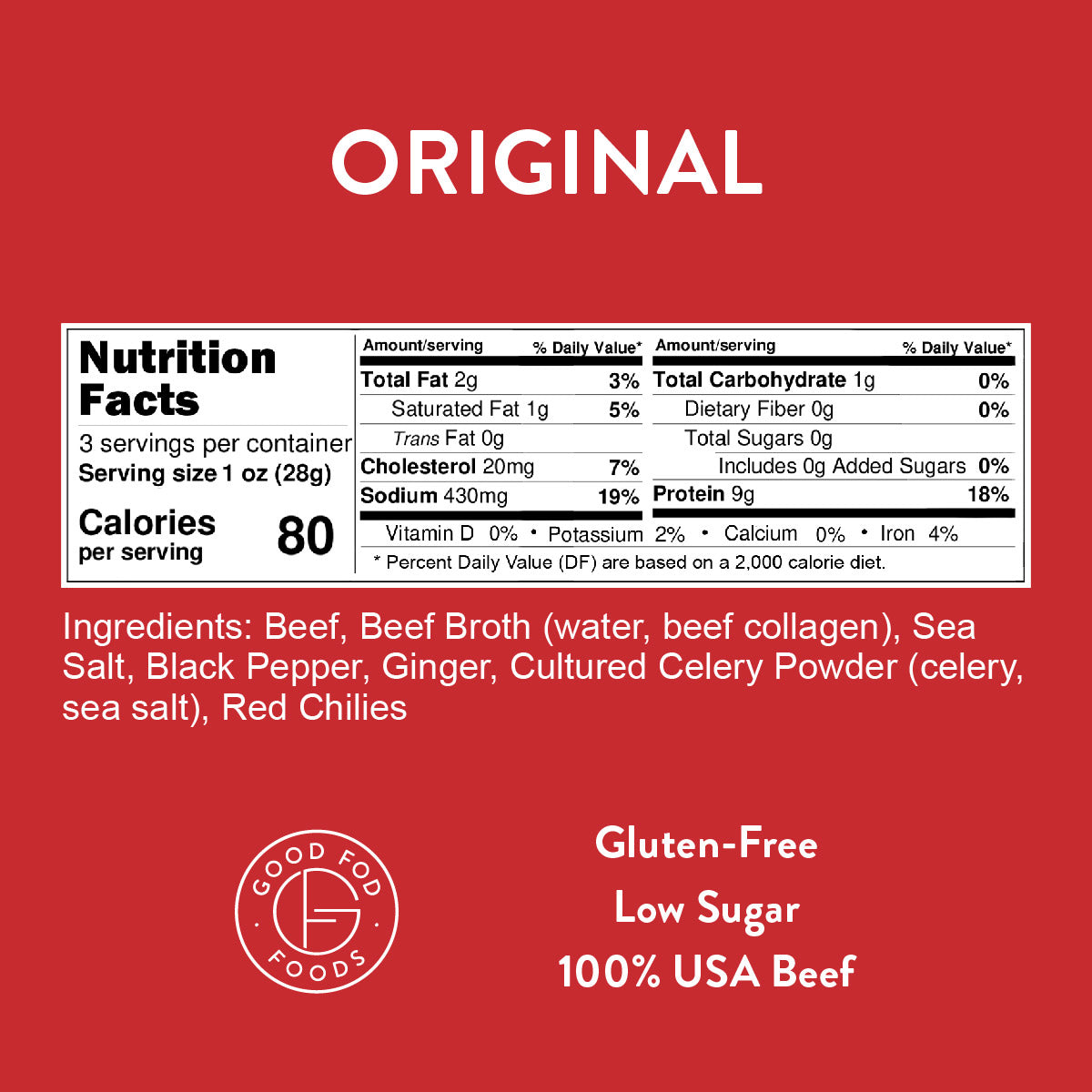 Good Fod Foods Beef Tender Strips JUMBO Variety Pack of 6 Packages (Save 10%)