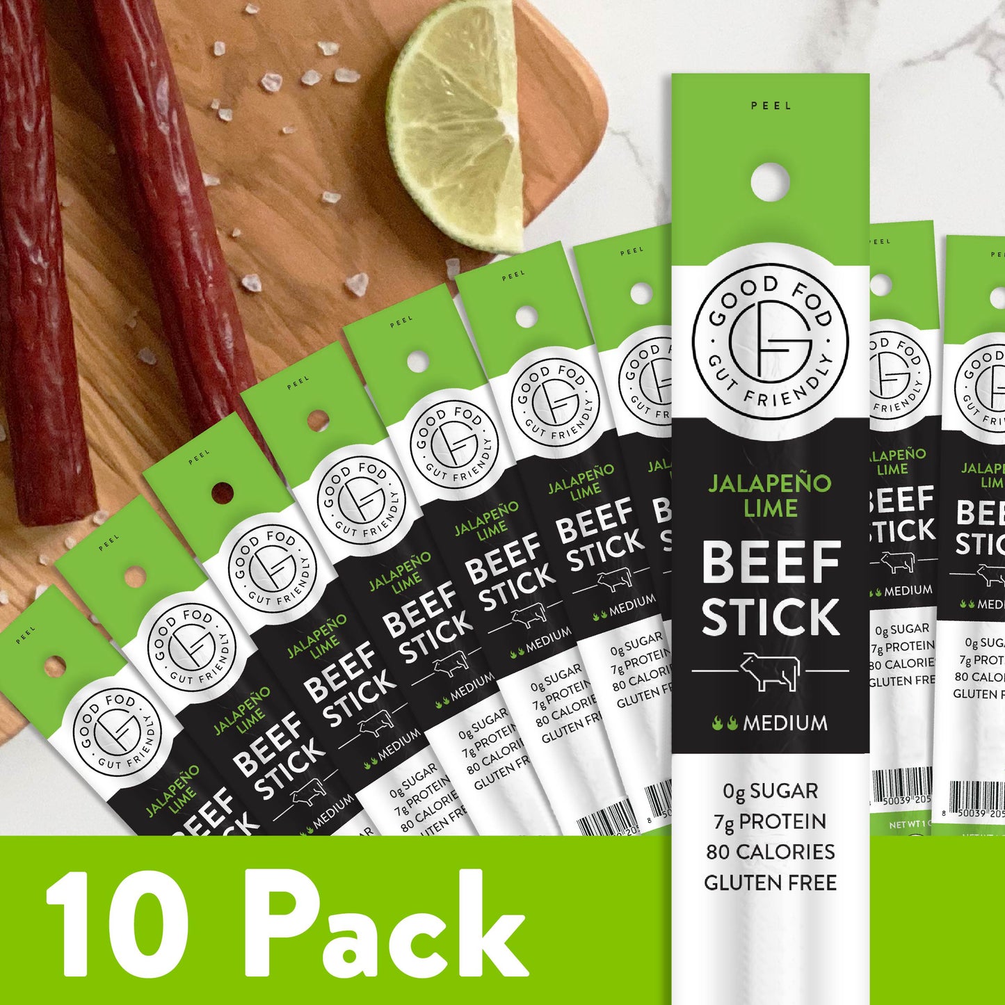 Good Fod Jalapeño Lime Meat Stick 1-10ct