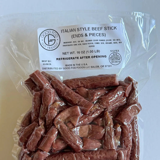 Good Fod Italian Style Meat Stick 1lb Bulk Bag (Ends & Pieces)