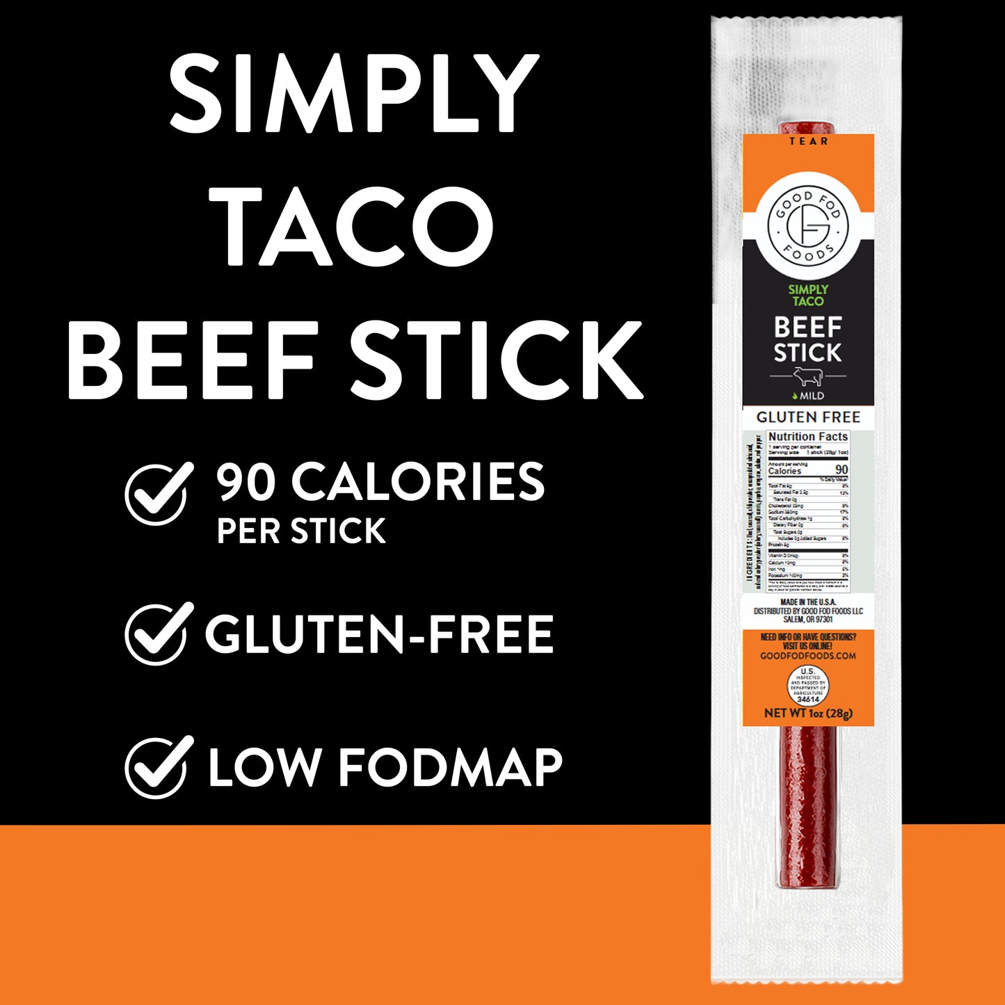 Good Fod Simply Taco Meat Stick 1-10ct