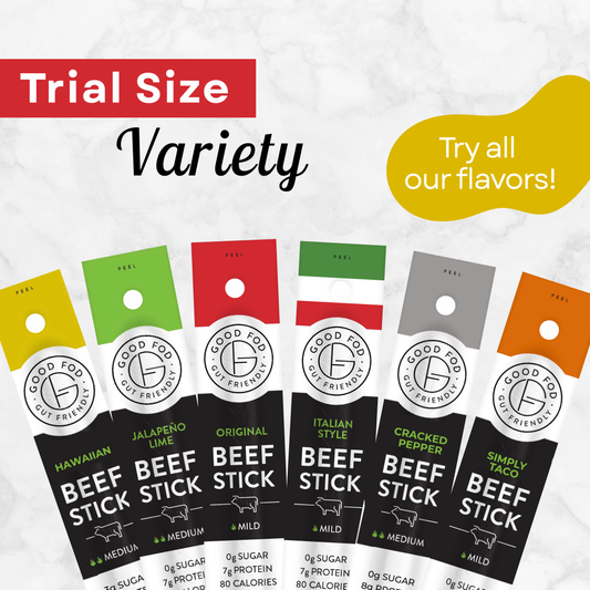 Good Fod Foods Trial Variety Pack of Meat Sticks 1 of Each Flavor (6ct)