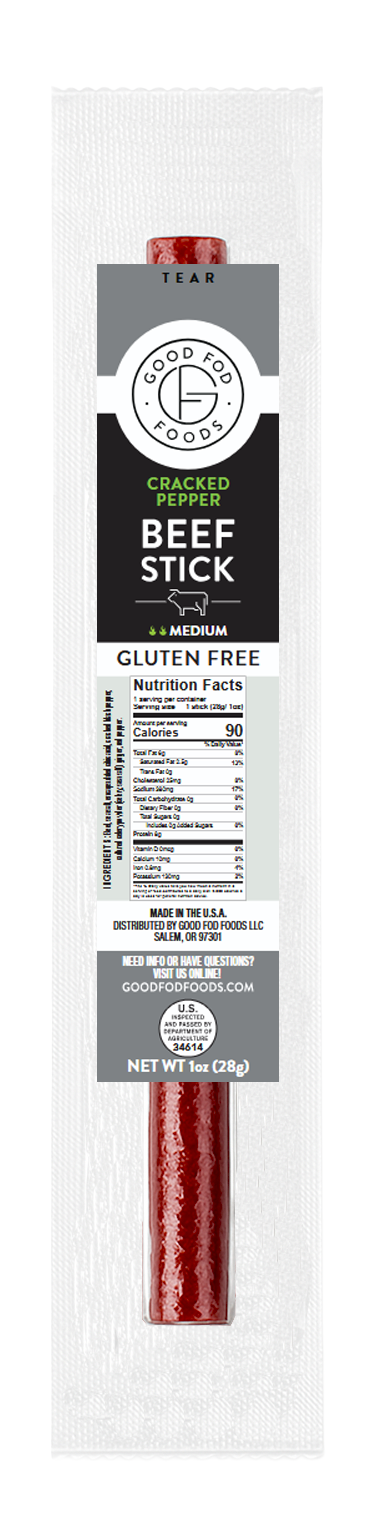 Good Fod Cracked Pepper Meat Stick 1-10ct