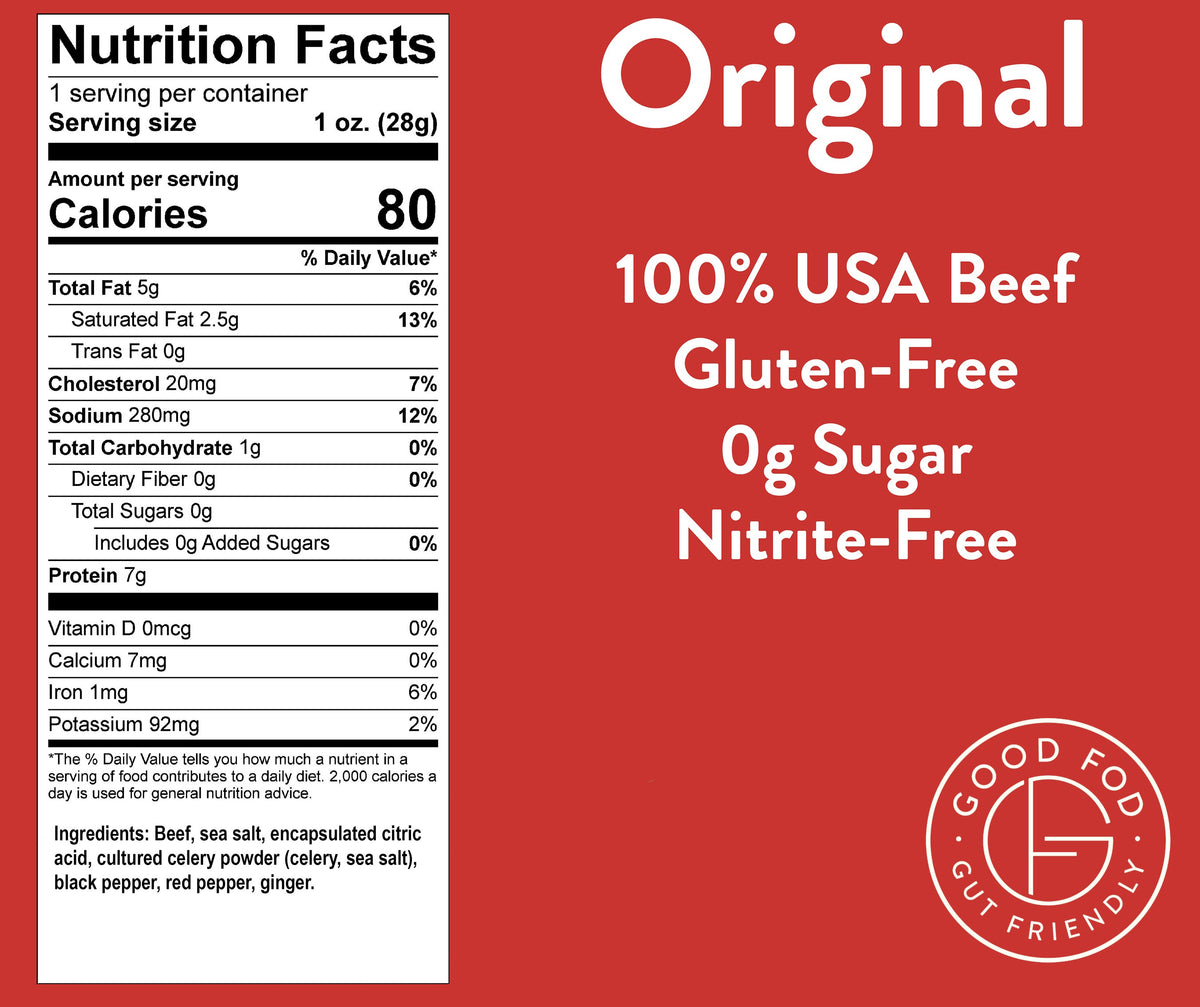 Good Fod Original Meat Stick 1-10ct – Good Fod Foods
